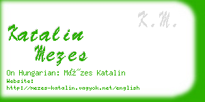 katalin mezes business card